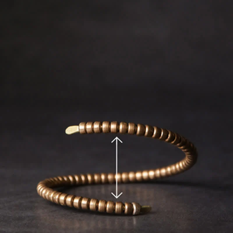 Bracciale regolabile con polsino in rame con design vintage Buddha Stones - Image 9