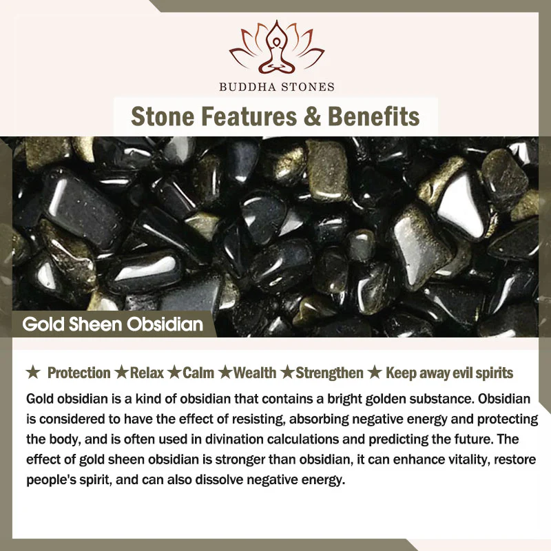 Braccialetto della ricchezza in ossidiana naturale con 108 perle di Mala Buddha Stones - Image 13