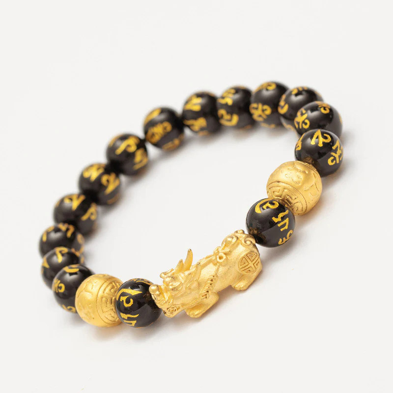 Braccialetto della ricchezza in ossidiana PiXiu FengShui Buddha Stones - Image 13