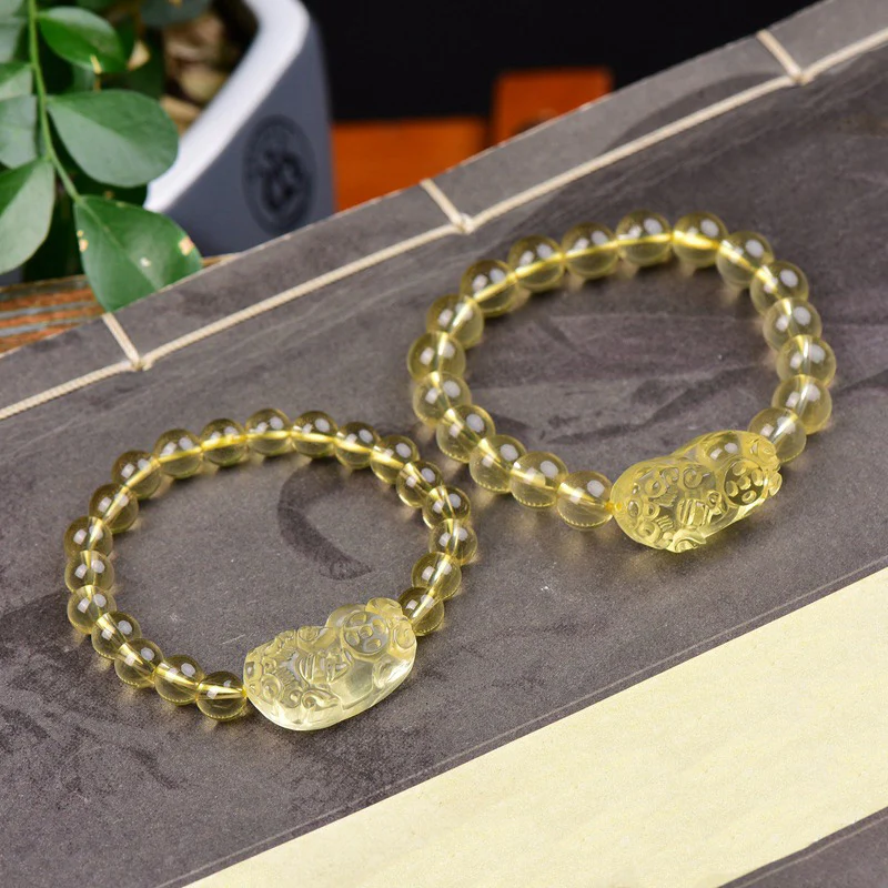 Braccialetto della ricchezza PiXiu Citrine FengShui Buddha Stones - Image 5