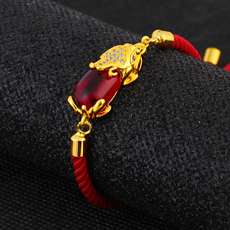 Braccialetto di corda rossa Pixiu in agata rossa Buddha Stones Wealth Attractor - Image 6