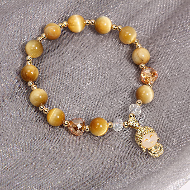 Braccialetto di protezione Buddha con occhio di tigre giallo e Buddha Stones - Image 3
