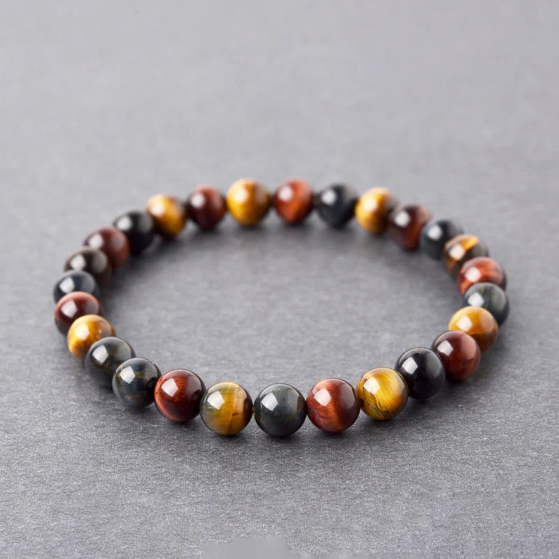 Braccialetto di protezione positiva con occhio di tigre naturale Buddha Stones - Image 6