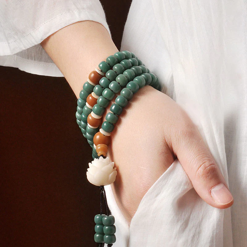 Braccialetto di successo Buddha Stones Lotus Cyan Bodhi Seed - Image 8