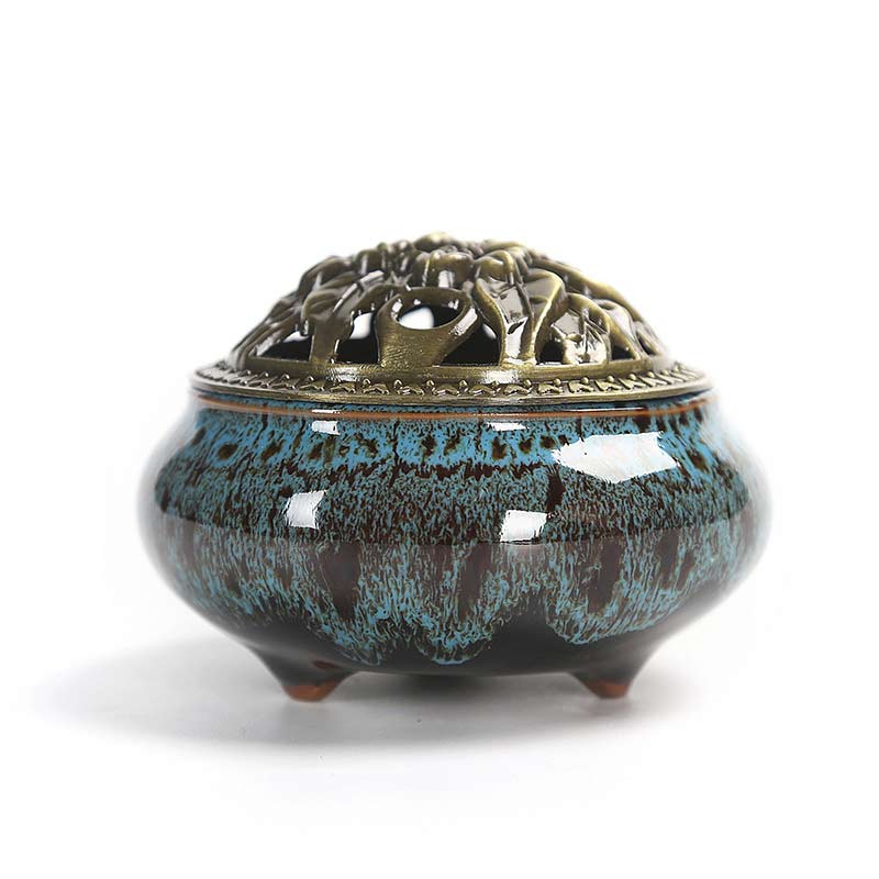 Buddha Stones Bruciatore di incenso in ceramica colorata - Image 16
