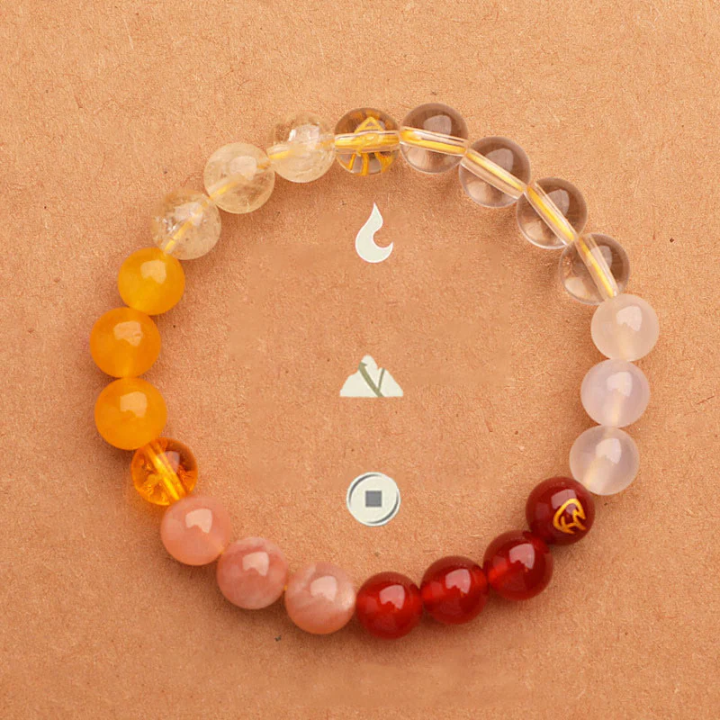 Buddha Stones Cinque Elementi Vari Agata Cristallo Pietra del Sole Bracciale della Saggezza - Image 6