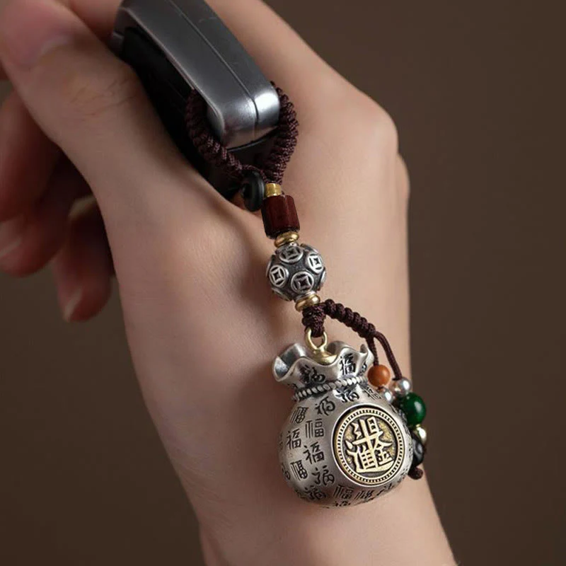 Buddha Stones Fu Character Money Bag Fare soldi ogni giorno Portachiavi fortuna - Image 14