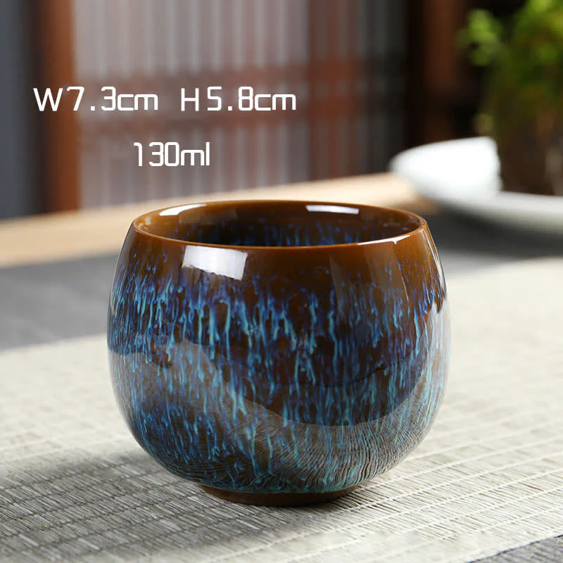 Buddha Stones Tazza da tè in ceramica multicolore Tazza da tè Ocean Wave - Image 10