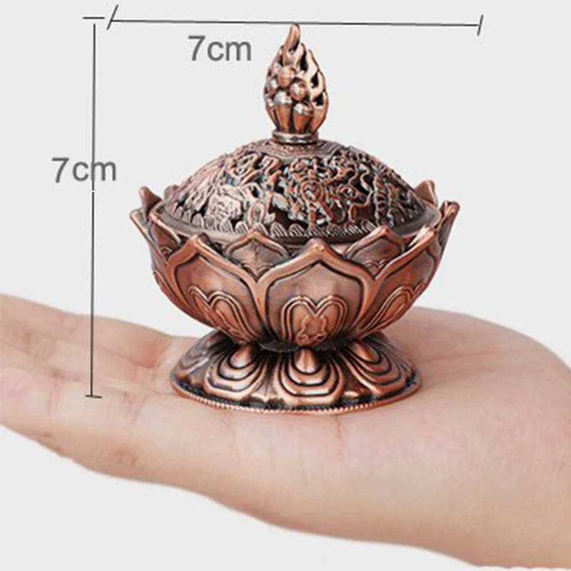 Buddha Stones Tibetano a Forma di Loto Bruciatore di Incenso Purificato - Image 20
