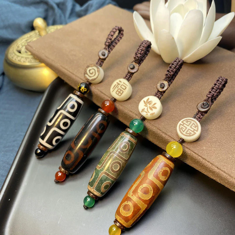 Buddha Stones Tibetano Nove Occhi Dzi Bead Decorazione della Ricchezza - Image 6