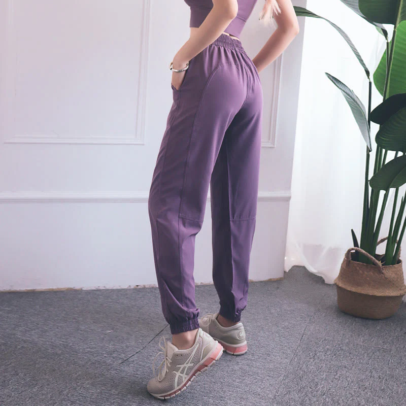 Pantaloni da jogging sportivi da yoga fitness a vita alta con tasche Buddha Stones - Image 16