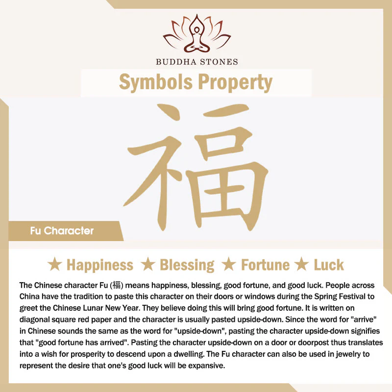 Portachiavi con ciondolo a forma Buddha Stones Fu Character Blessing Ruyi - Image 13