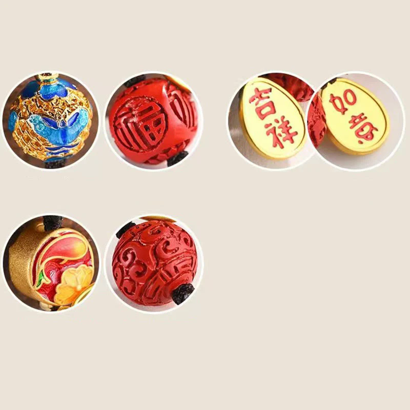Portachiavi con ciondolo a forma Buddha Stones Fu Character Blessing Ruyi - Image 18