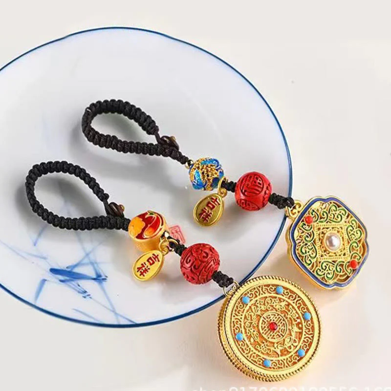 Portachiavi con ciondolo a forma Buddha Stones Fu Character Blessing Ruyi - Image 22