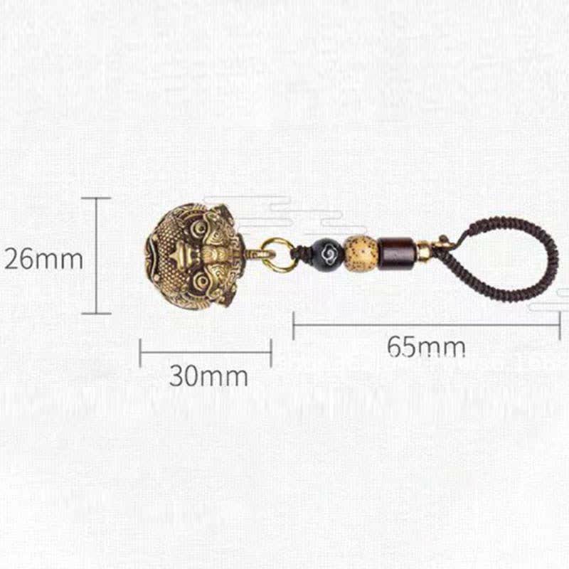 Portachiavi in rame con pietre Buddha Stones PiXiu Wealth - Image 12
