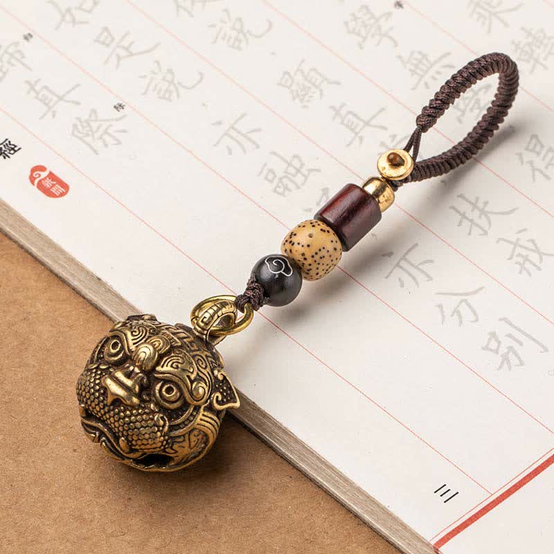 Portachiavi in rame con pietre Buddha Stones PiXiu Wealth - Image 4